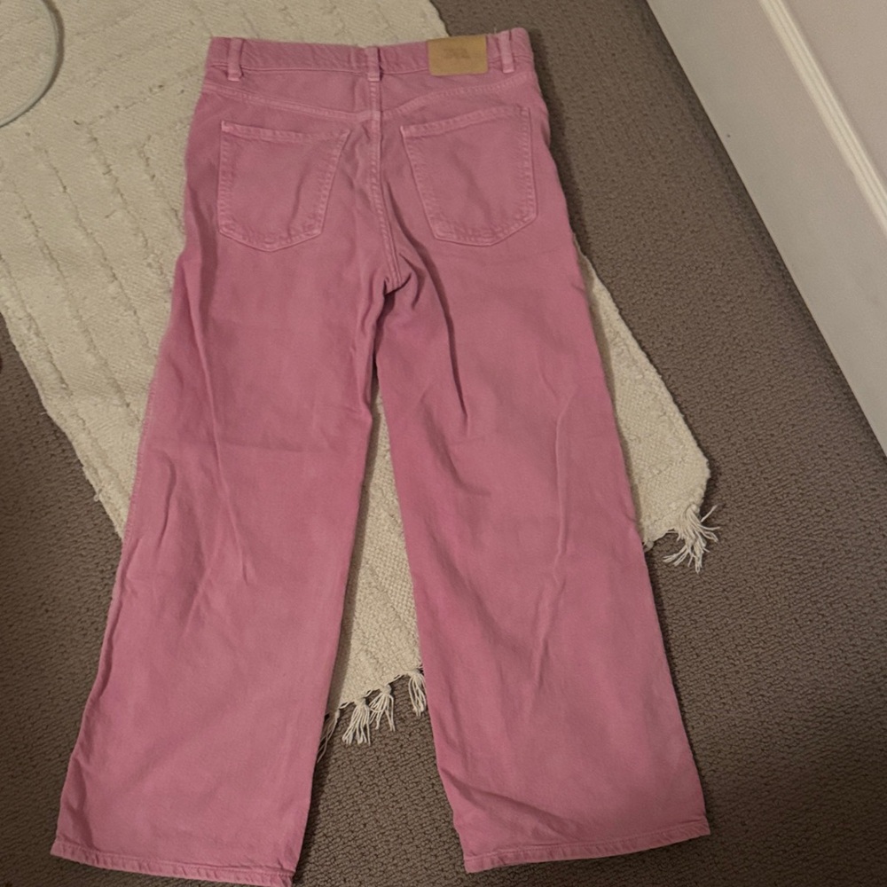 Zara Light Pink Denim Pants - Picture 3 of 4